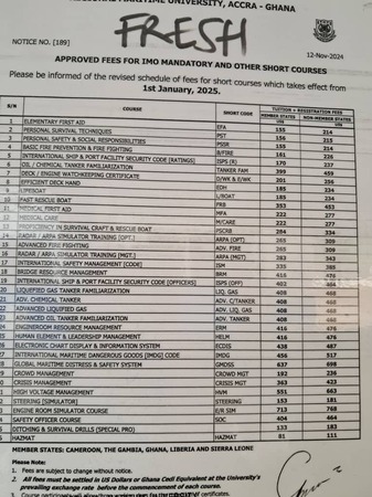 IMO MANDATORY AND SHORT COURSES (FRESH)