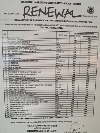 IMO MANDATORY AND SHORT COURSES (RENEWAL)